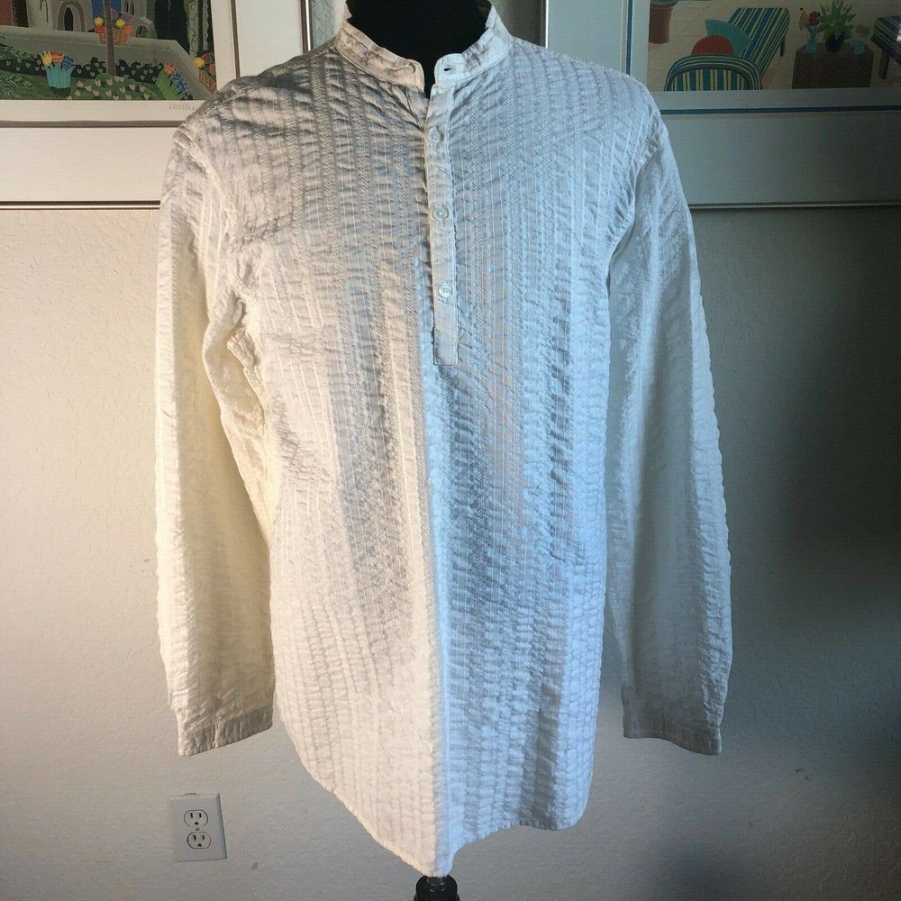 Jules White Ruffles Button XL Long Sleeve Shirt
